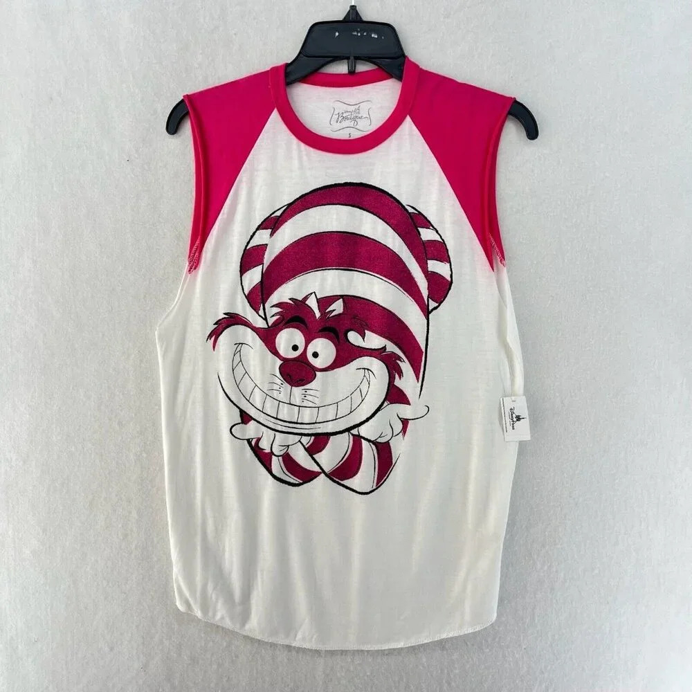 Disney Pink and White Cheshire Cat Blouse